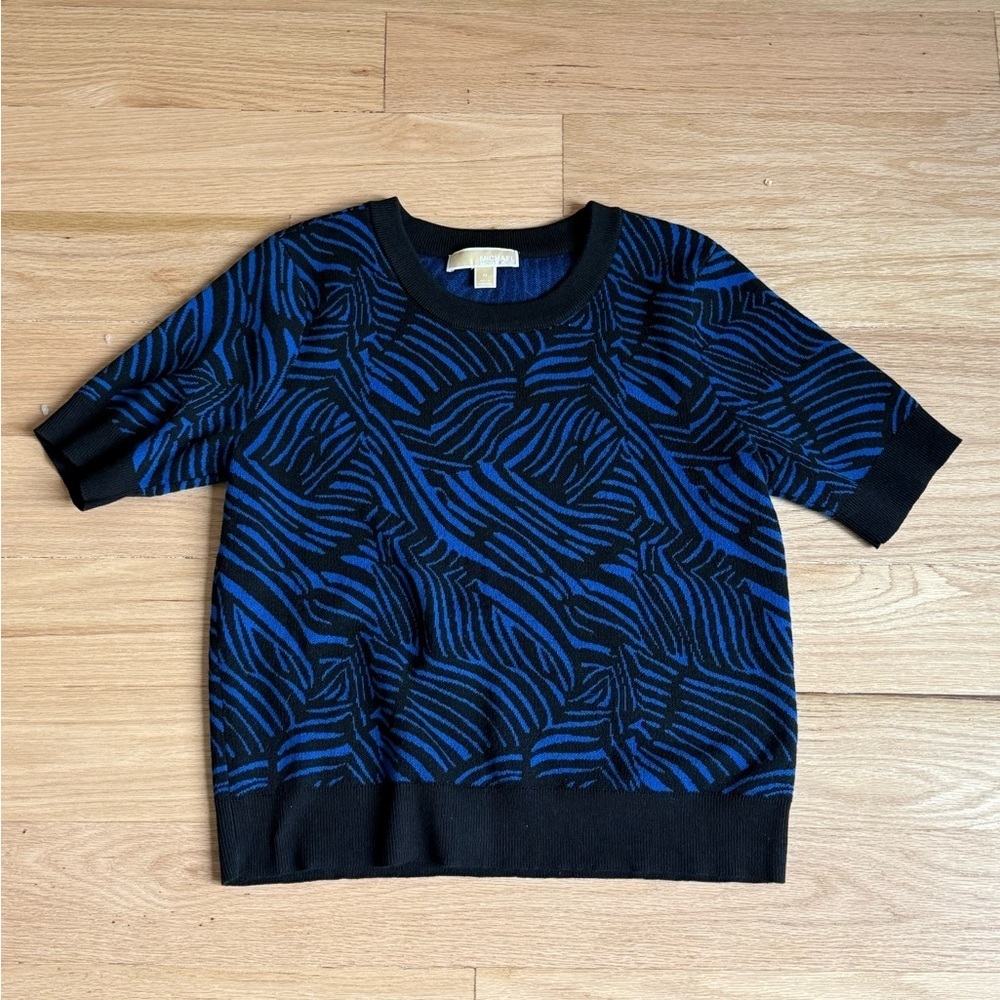 Michael Kors Short-Sleeve Knit Sweater — Size M - Picture 3 of 8